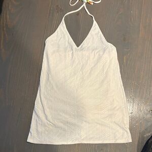 White Halter Neck Dress or cover up